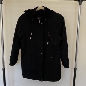 Black parka jacket
